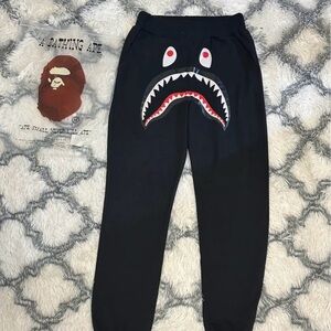 A Bathing Ape Black Shark Sweatpants